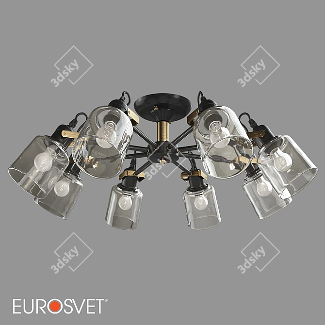 Astor Loft Style Eurosvet Chandelier 3D model image 1