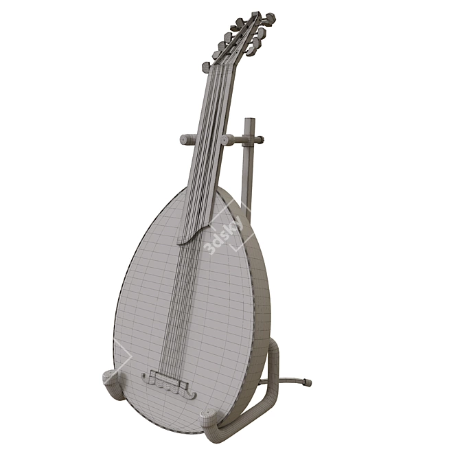 Exquisite Oud Instrument Masterpiece 3D model image 5