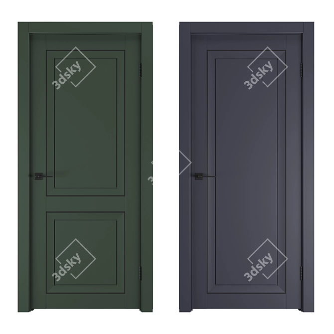 Elegant Decanto Door Collection 3D model image 1