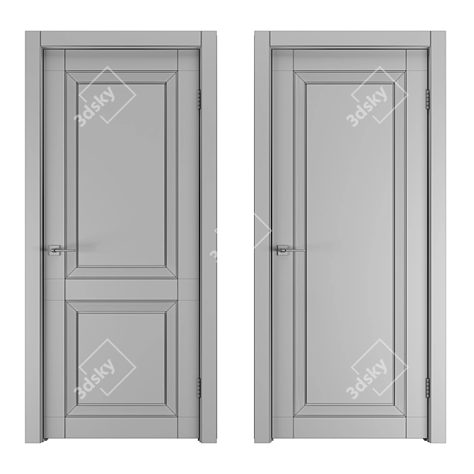 Elegant Decanto Door Collection 3D model image 2