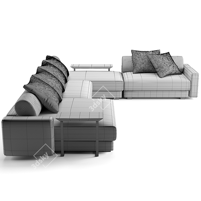 Luxurious Fendi Casa Halston: Modular Elegance 3D model image 6