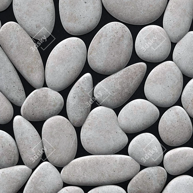 Pebble Panel Decor: Textured, Smooth, Versatile 3D model image 4