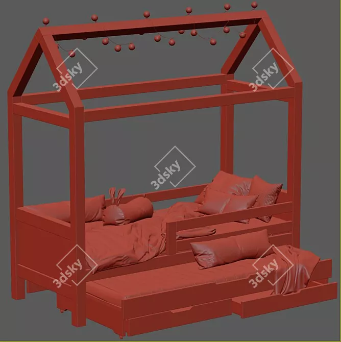 Lodge Bed Nature Kid Maya 

()Cozy Woodland Retreat for Kids 3D model image 7