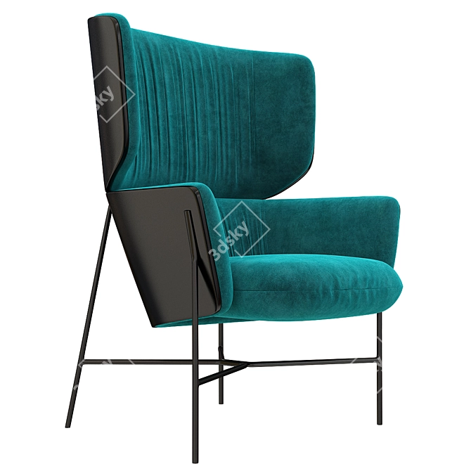 Caristo High Back Armchair 3D model image 1