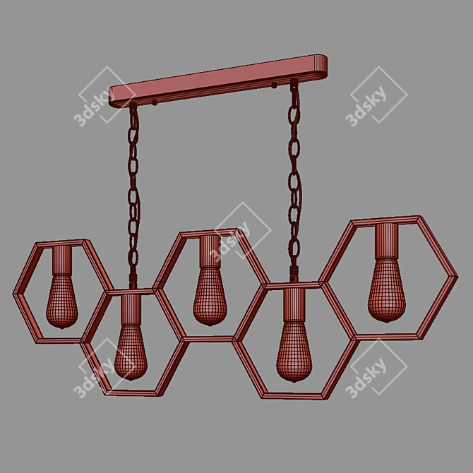 Arnia Black Loft Pendant Lamp 3D model image 2