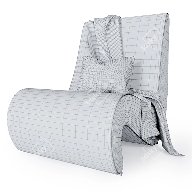 Vitra Amoebe Chair: Sleek Swiss Armchair 3D model image 5