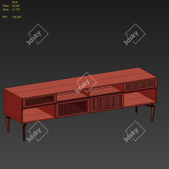 Alkaid TV Stand: Stylish and Functional 3D model image 5