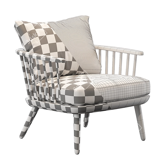 Modern Style: West Elm Juniper Chair 3D model image 1