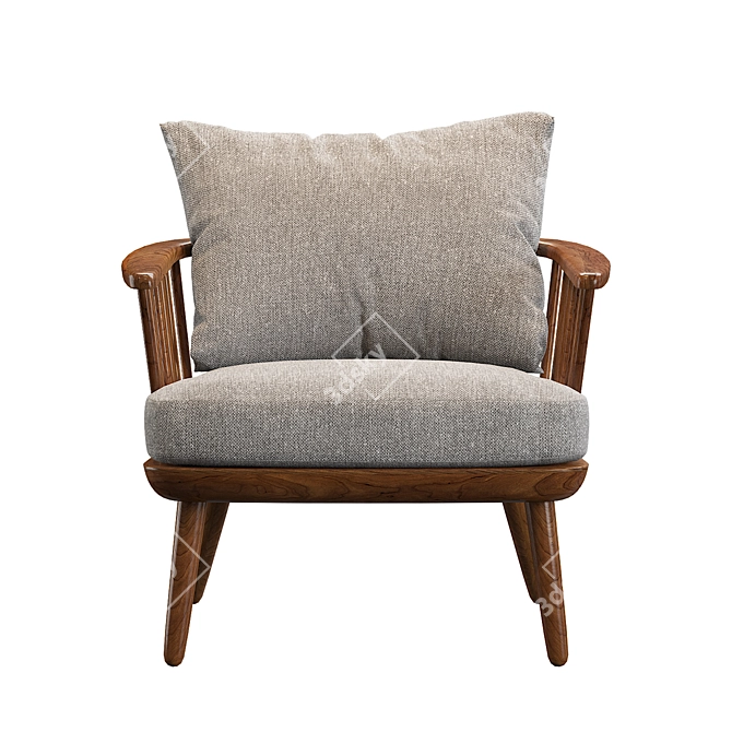 Modern Style: West Elm Juniper Chair 3D model image 3