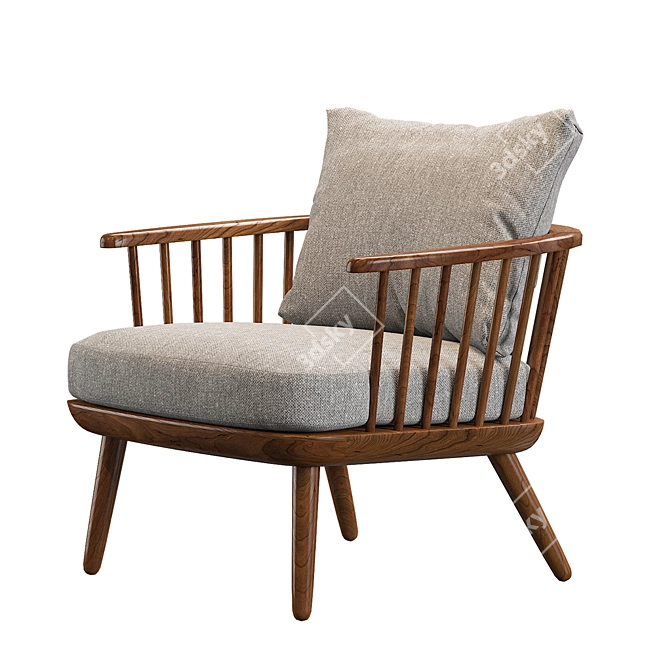 Modern Style: West Elm Juniper Chair 3D model image 4