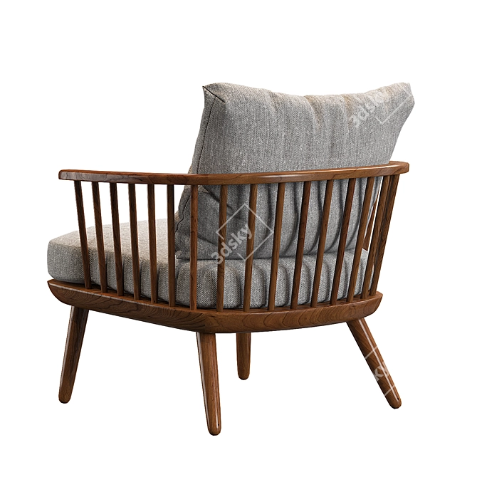 Modern Style: West Elm Juniper Chair 3D model image 6