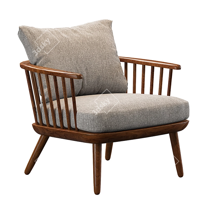 Modern Style: West Elm Juniper Chair 3D model image 7