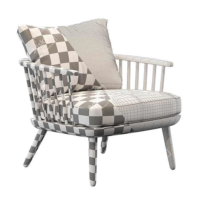 Modern Style: West Elm Juniper Chair 3D model image 8