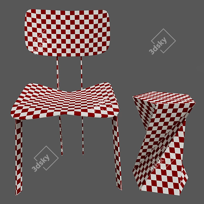 Takahashi Origami: Folding chairs perfected 3D model image 4