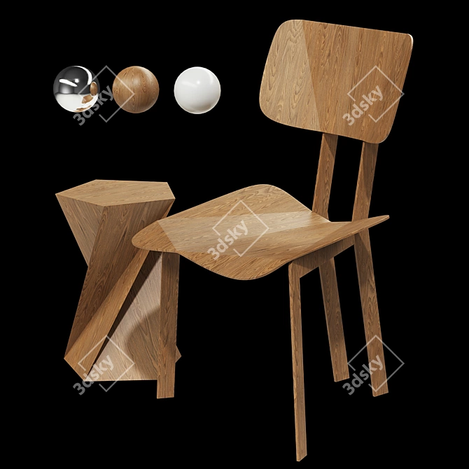 Takahashi Origami: Folding chairs perfected 3D model image 7