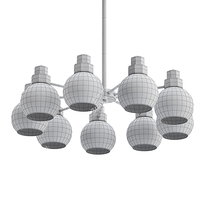 Elegant Armel CH205-9-NI Chandelier 3D model image 2