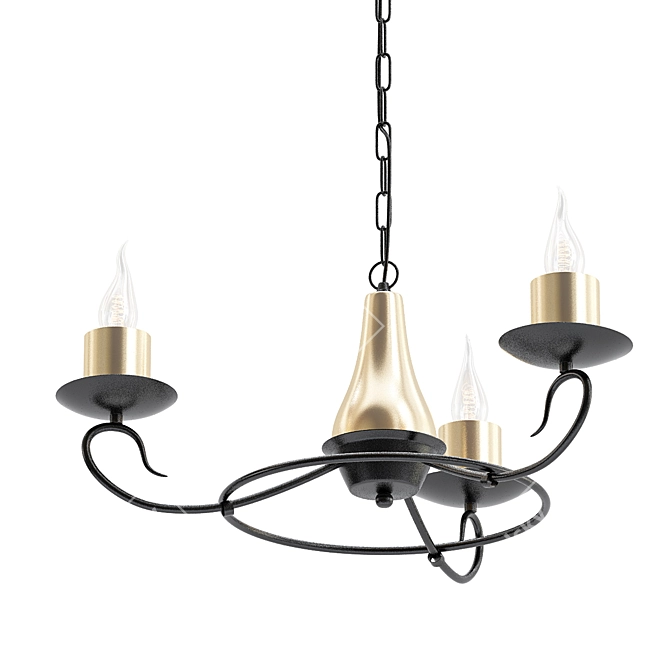 Elegant Pendant Chandelier: Svetresurs 3D model image 1