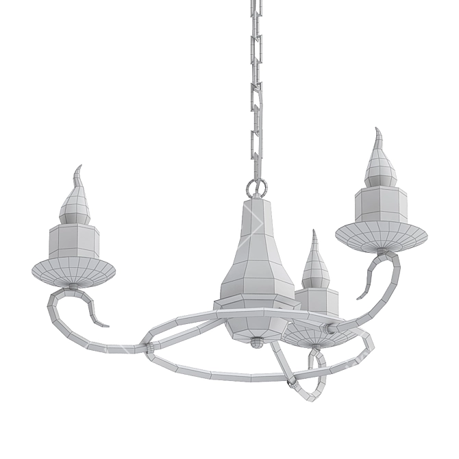 Elegant Pendant Chandelier: Svetresurs 3D model image 2