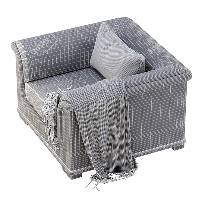 Welcome Armchair: Transformable Bedding Solution 3D model image 6