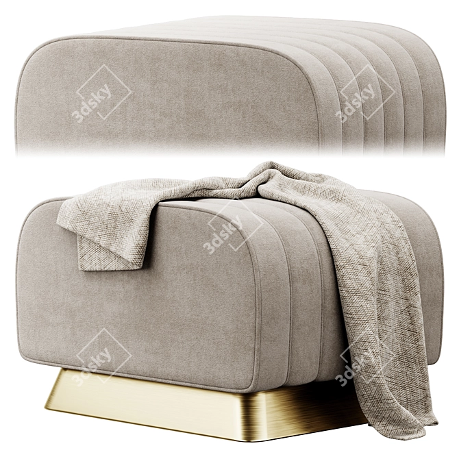  Luxe Mamie Ottoman by Ottiu 3D model image 8