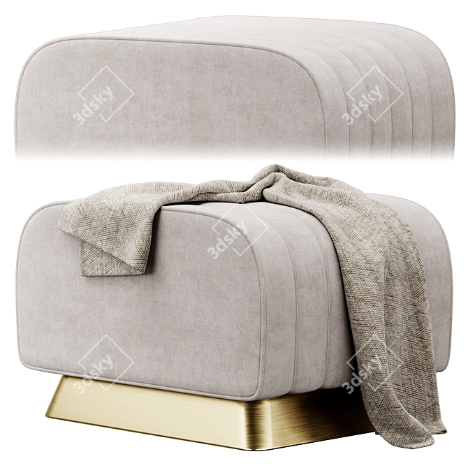  Luxe Mamie Ottoman by Ottiu 3D model image 9