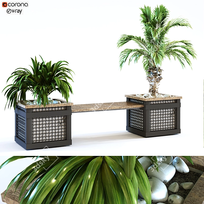 Elegant Greenery Box Set 3D model image 1