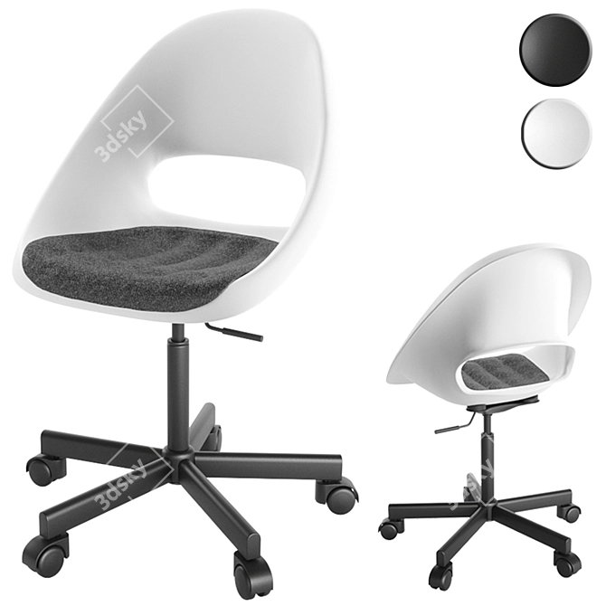 Eldberget Malskar: Sleek Ergonomic Chair 3D model image 5