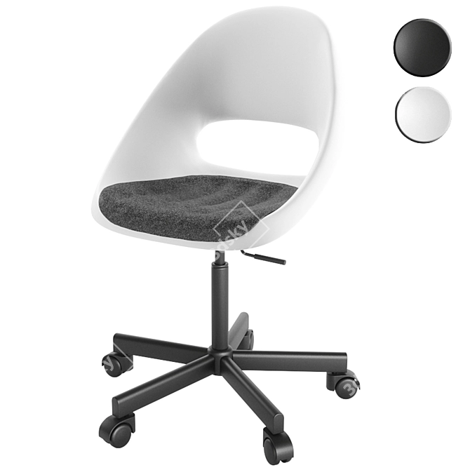 Eldberget Malskar: Sleek Ergonomic Chair 3D model image 6