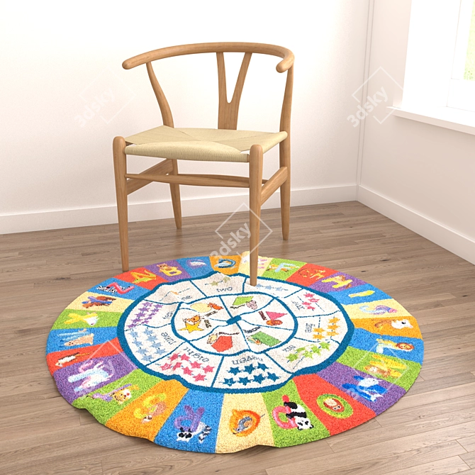 Versatile Set of 8 Rugs 3D model image 5