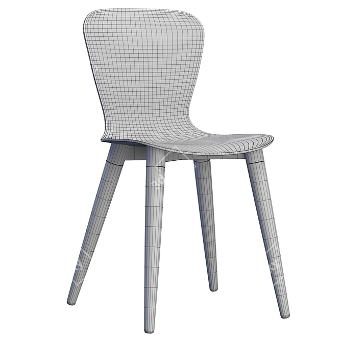 Elegant Edelweiss Dining Chairs 3D model image 3