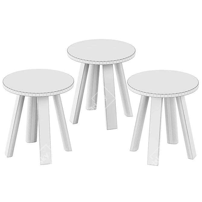 Sleek BuzziMilk Coffee Table 3D model image 2