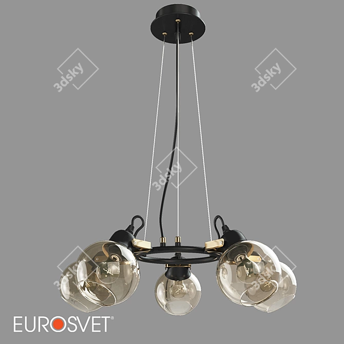 Eurosvet Mateo Loft Style Hanging Chandelier 3D model image 1