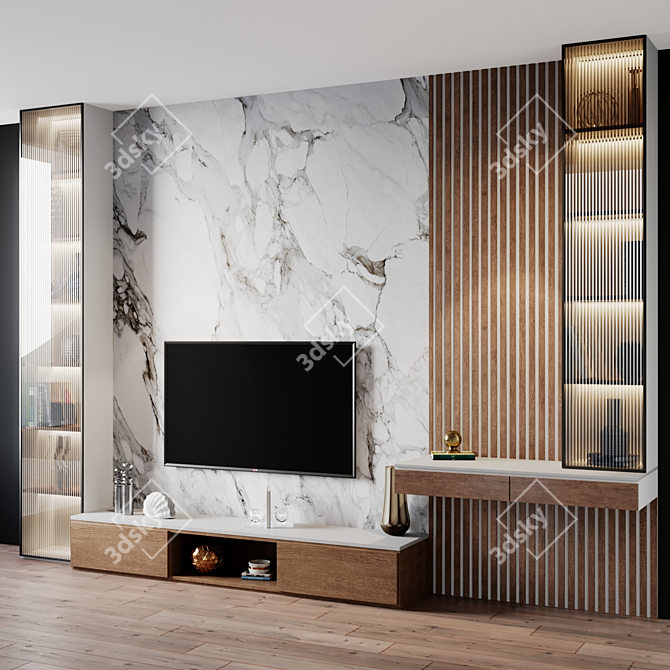 188 TV Set: Stylish Design and Impressive Size 3D model image 2