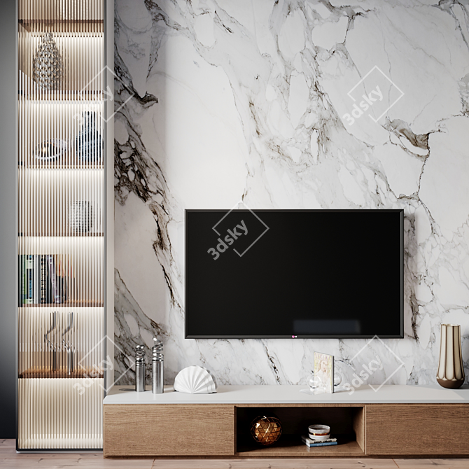 188 TV Set: Stylish Design and Impressive Size 3D model image 3