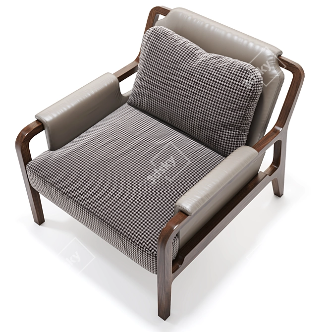 Modern Fergus Lounge Chair 3D model image 3