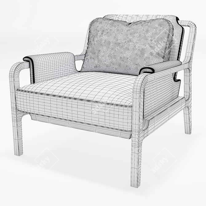 Modern Fergus Lounge Chair 3D model image 5