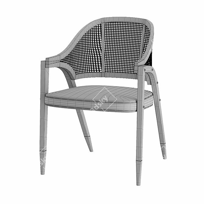 Sleek A-Frame Chair by Wormley 3D model image 6