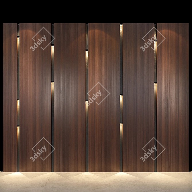 Modern Wall Panel 53: Stylish Décor Solution 3D model image 1