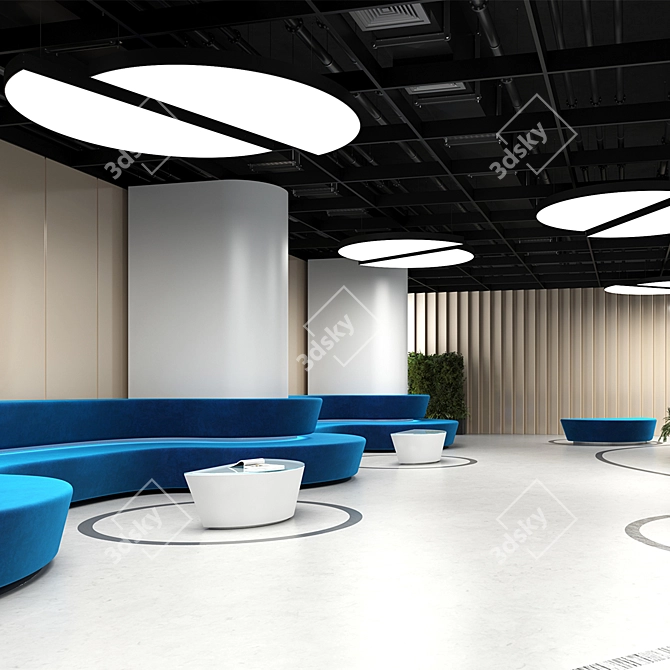 Half Moon Pendant Light 3D model image 4