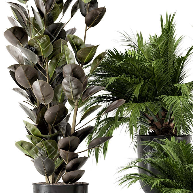 Ferm Living Bau Pot Large: Indoor Plant Set 3D model image 4