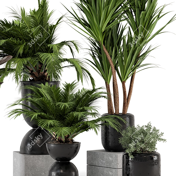 Ferm Living Bau Pot Large: Indoor Plant Set 3D model image 6