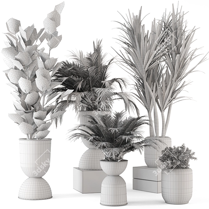 Ferm Living Bau Pot Large: Indoor Plant Set 3D model image 7