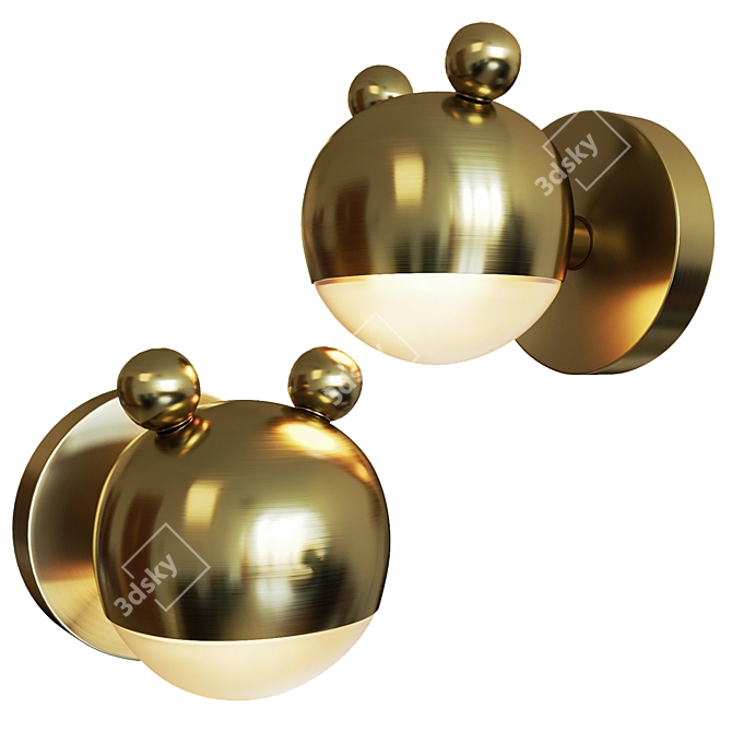 Bear Glow Wall Lamp 3D model image 1