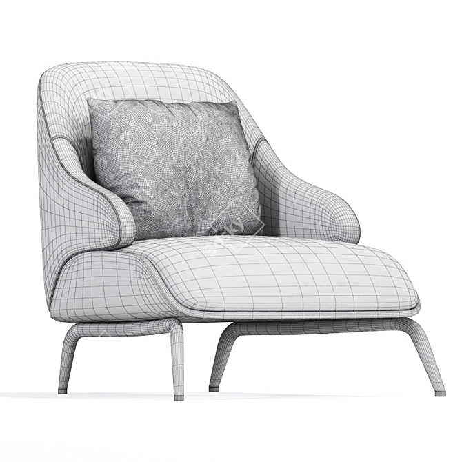 Brigid Lounge Armchair: Stylish Comfort for Any Space 3D model image 3