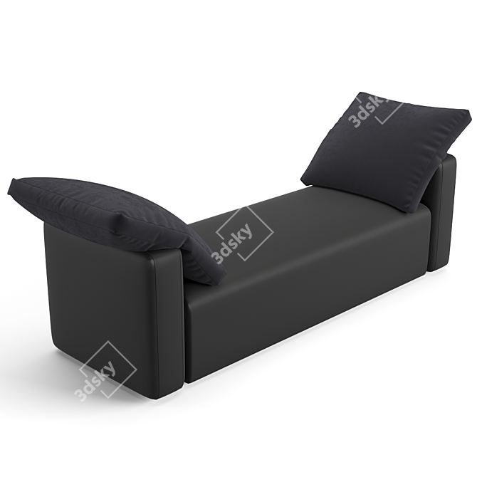 Luxury Fendi Halston Ottoman Bench 3D model image 6
