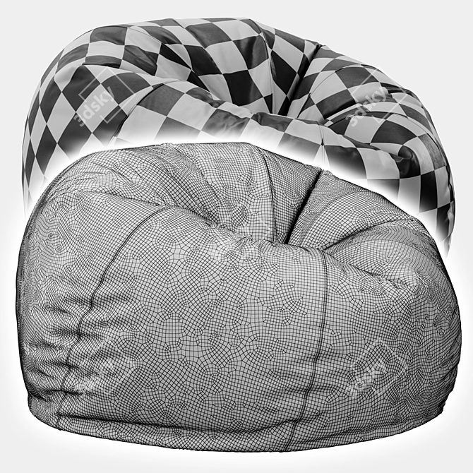 Westelm Bean Bag Chair 3D model image 7