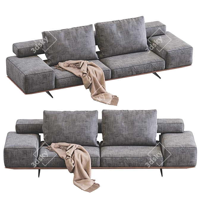 Contemporary Wing Sofa by Flexform 3D model image 3