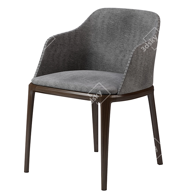 Elegant Poliform Grace Chair 3D model image 2