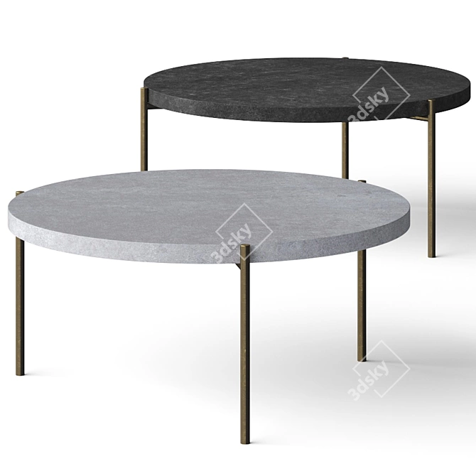 Harrison Round Coffee Table: Sleek and Chic 3D model image 1