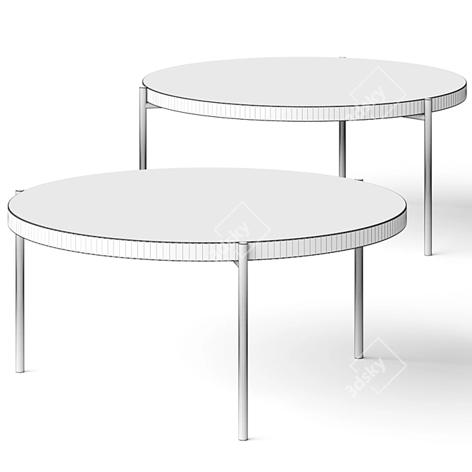Harrison Round Coffee Table: Sleek and Chic 3D model image 2